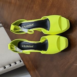 Lime/yellow Liliana heels